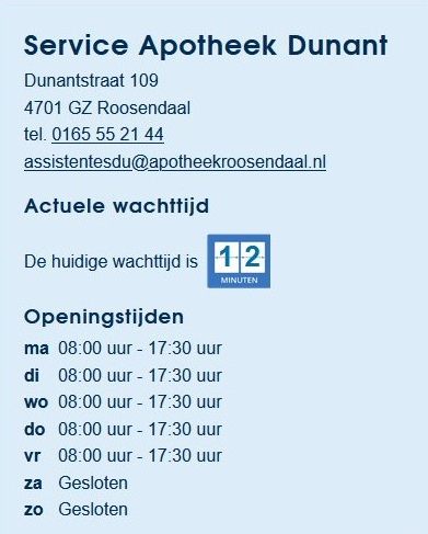 service apotheek roosendaal alleen vrouwelijke assistentes